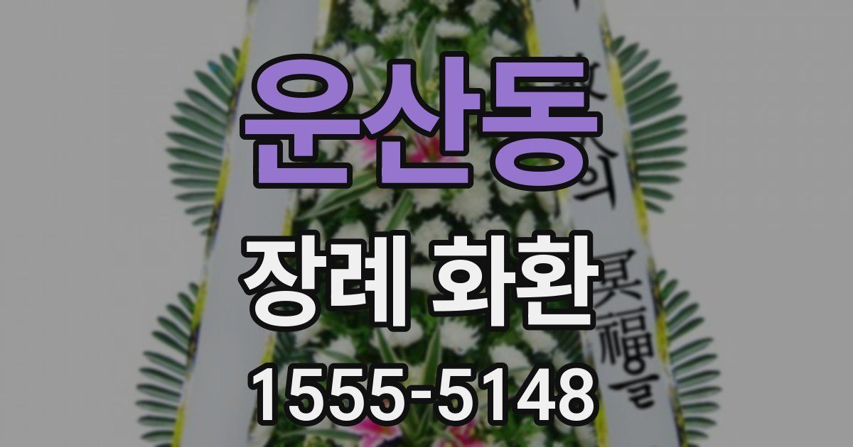 운산동 장례 화환
