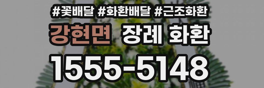 강현면 장례 화환