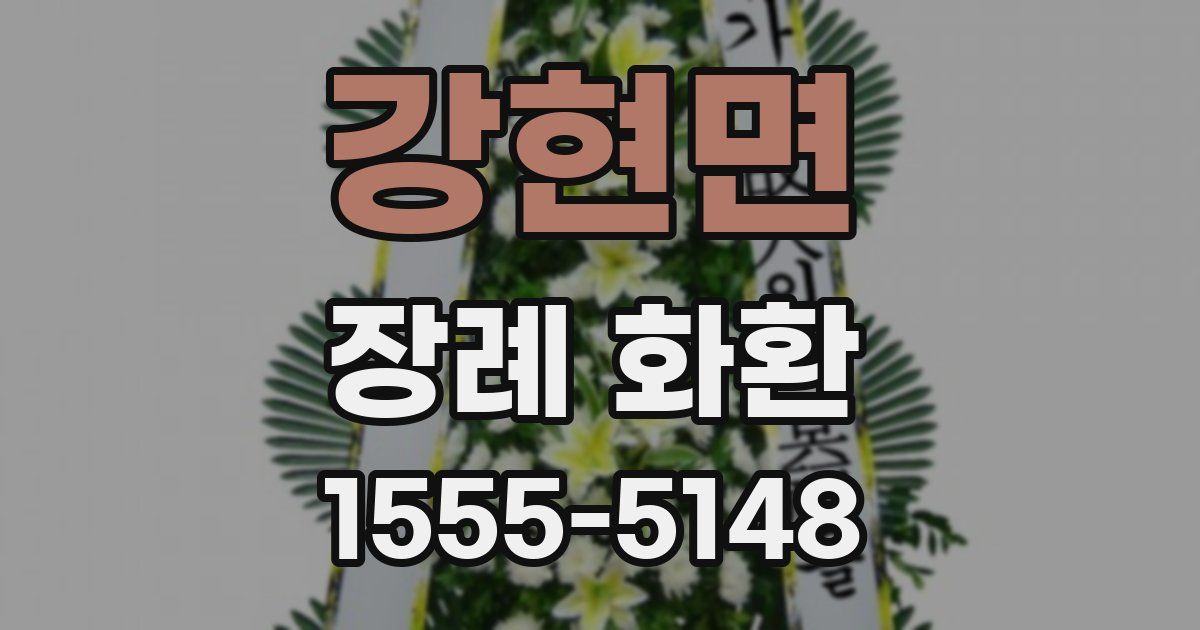 강현면 장례 화환