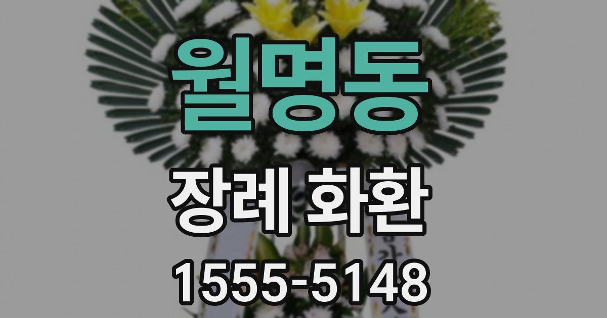 월명동 장례 화환