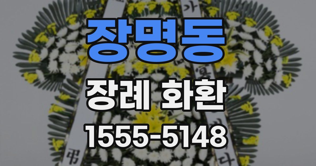 장명동 장례 화환