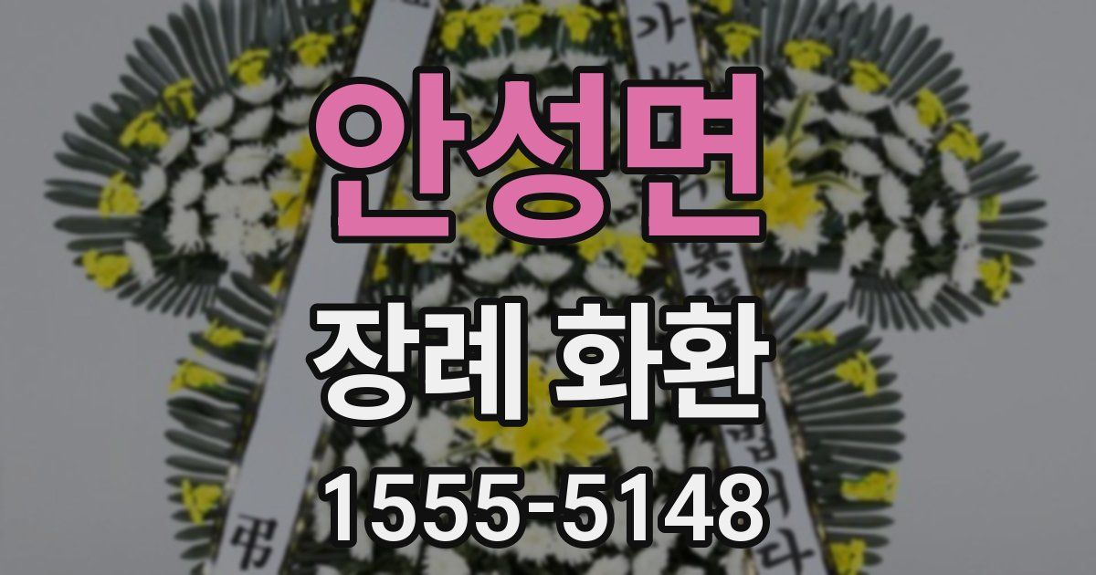 안성면 장례 화환