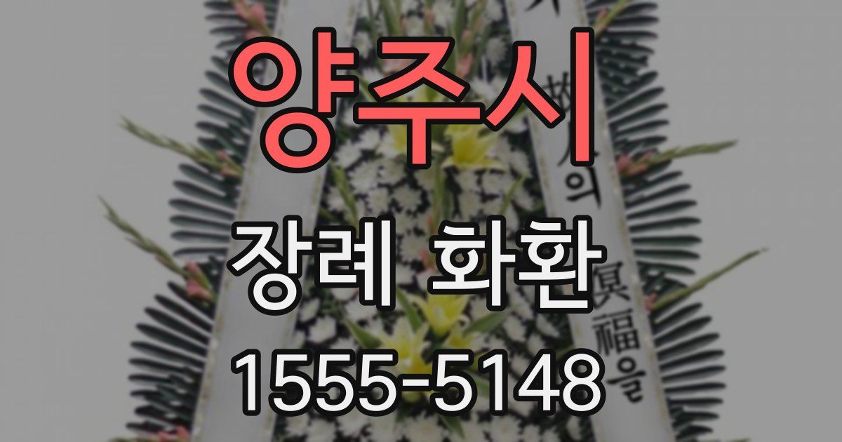 양주시 장례 화환