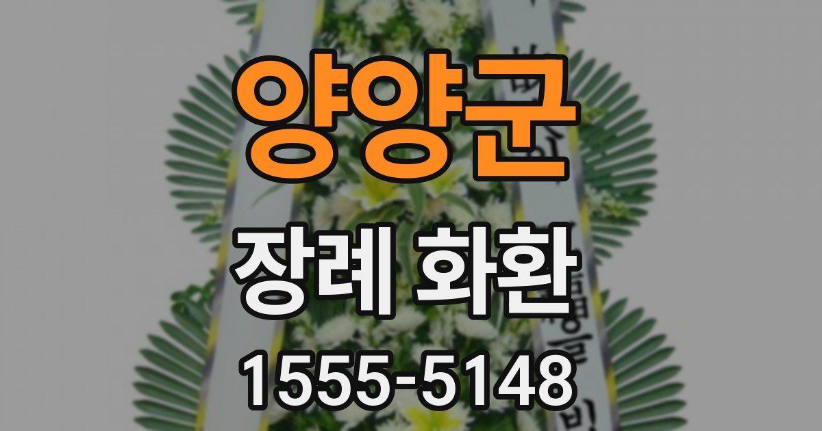 양양군 장례 화환