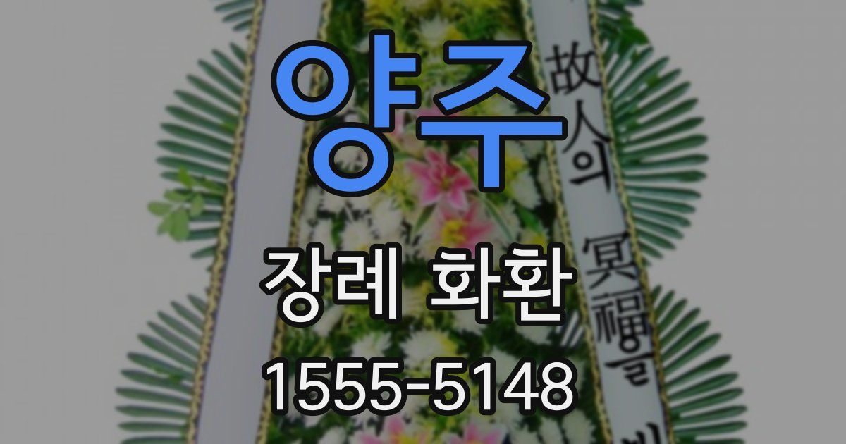 양주 장례 화환