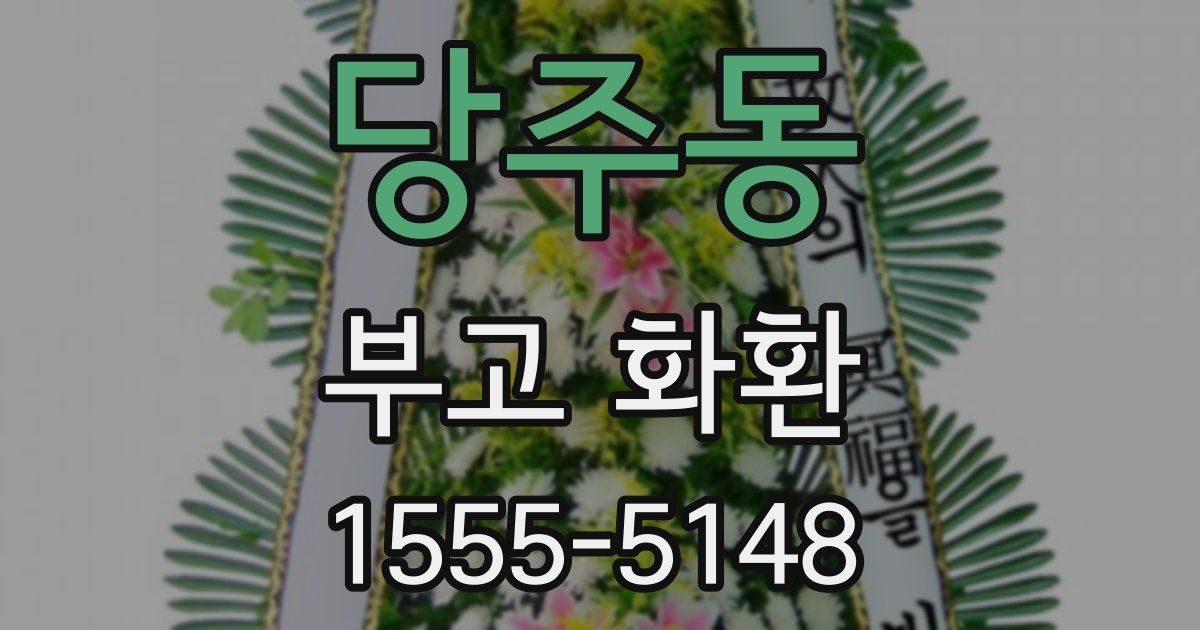 당주동 부고 화환