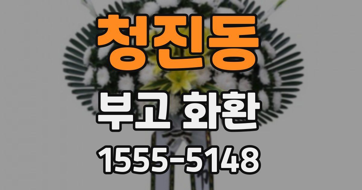 청진동 부고 화환