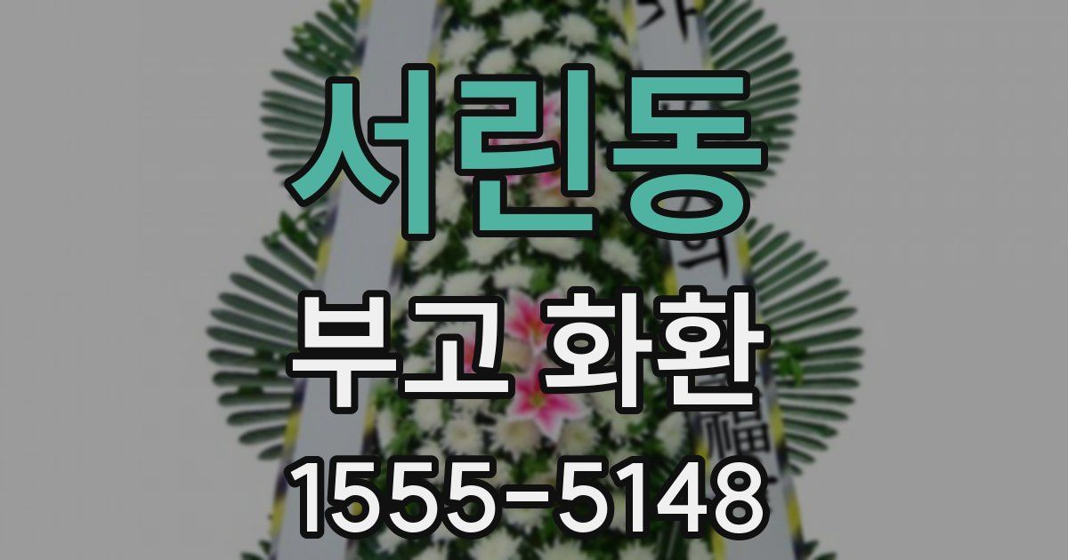 서린동 부고 화환