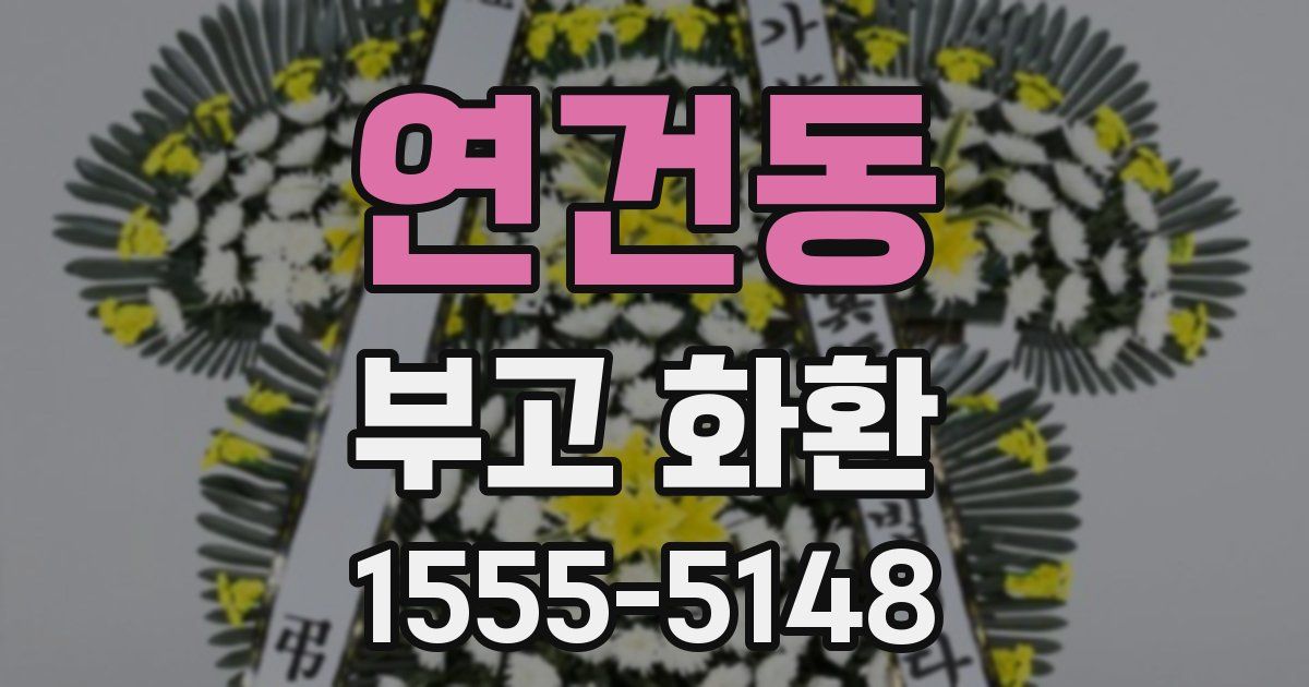 연건동 부고 화환