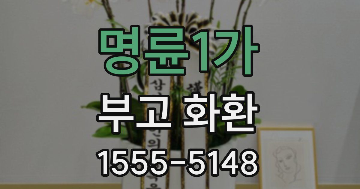 명륜1가 부고 화환