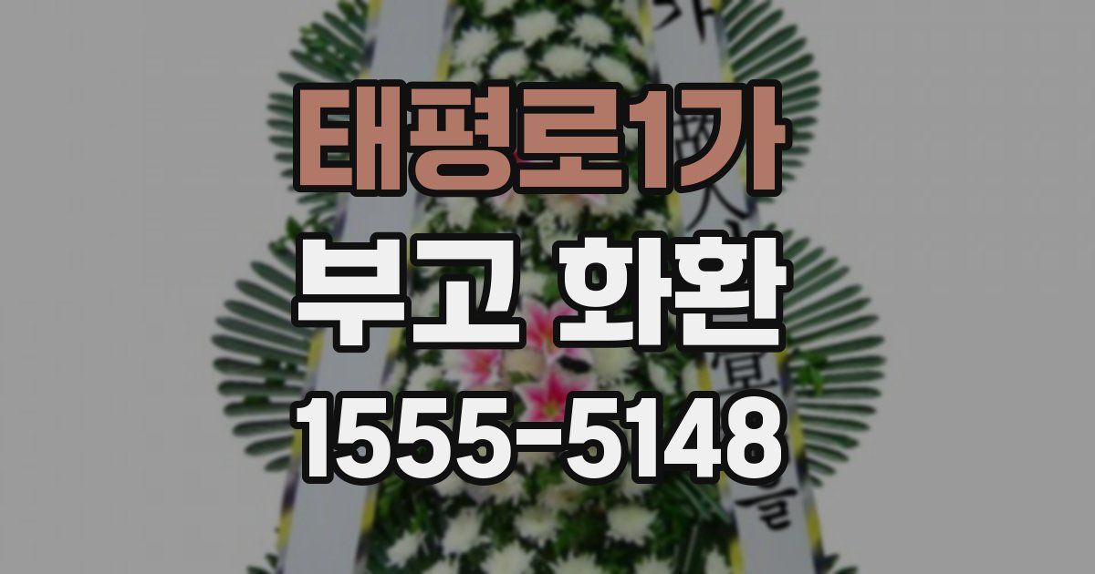 태평로1가 부고 화환