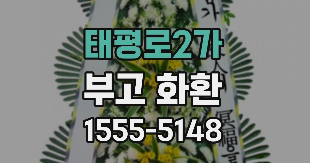 태평로2가 부고 화환