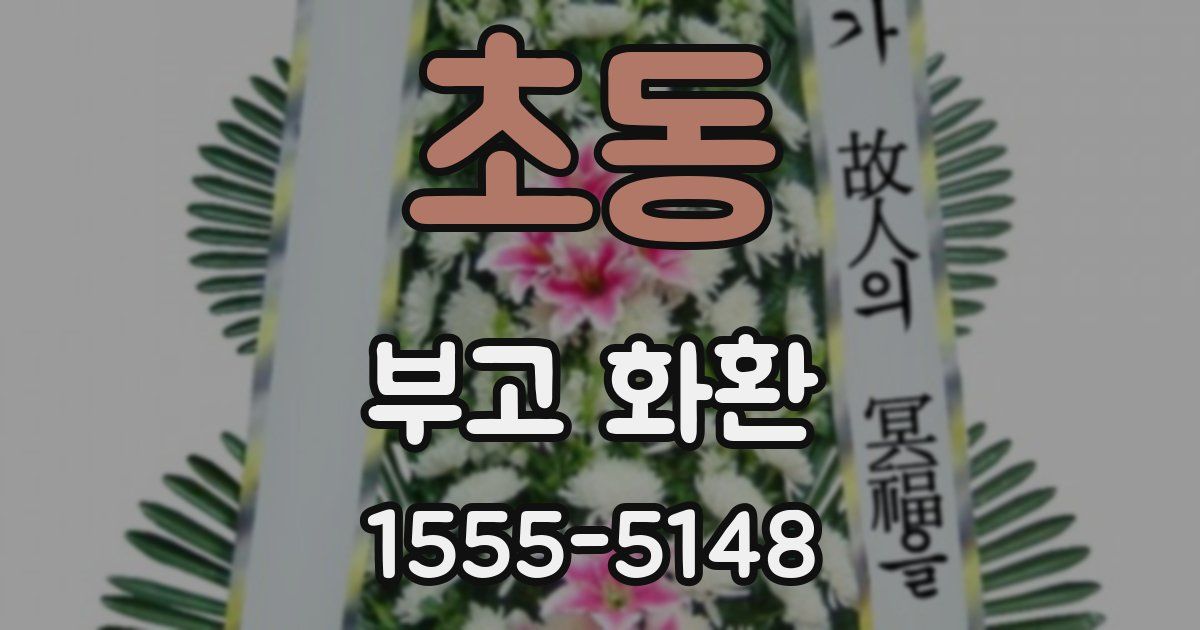 초동 부고 화환