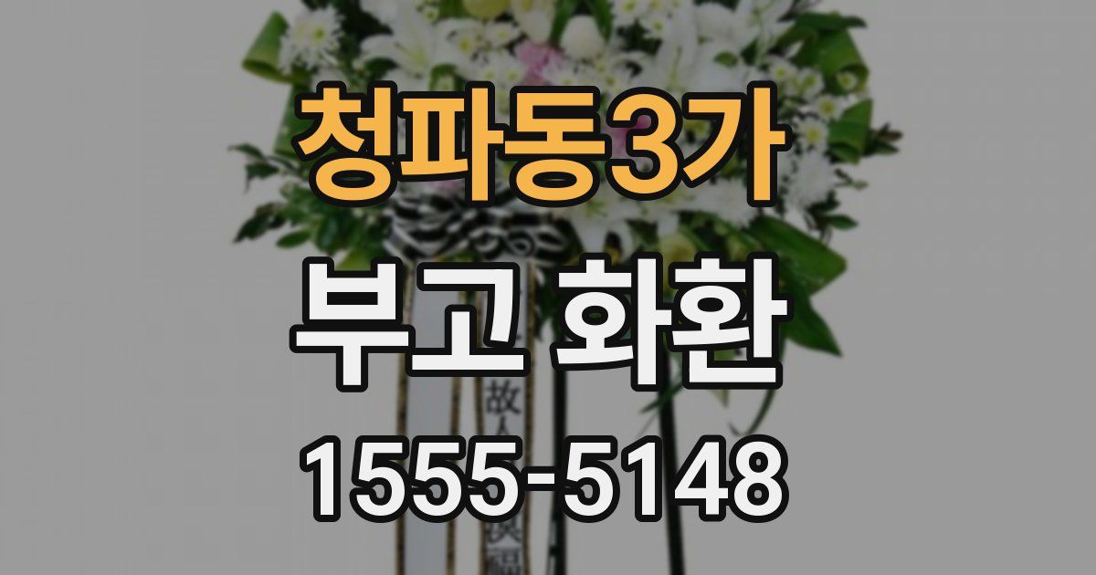 청파동3가 부고 화환