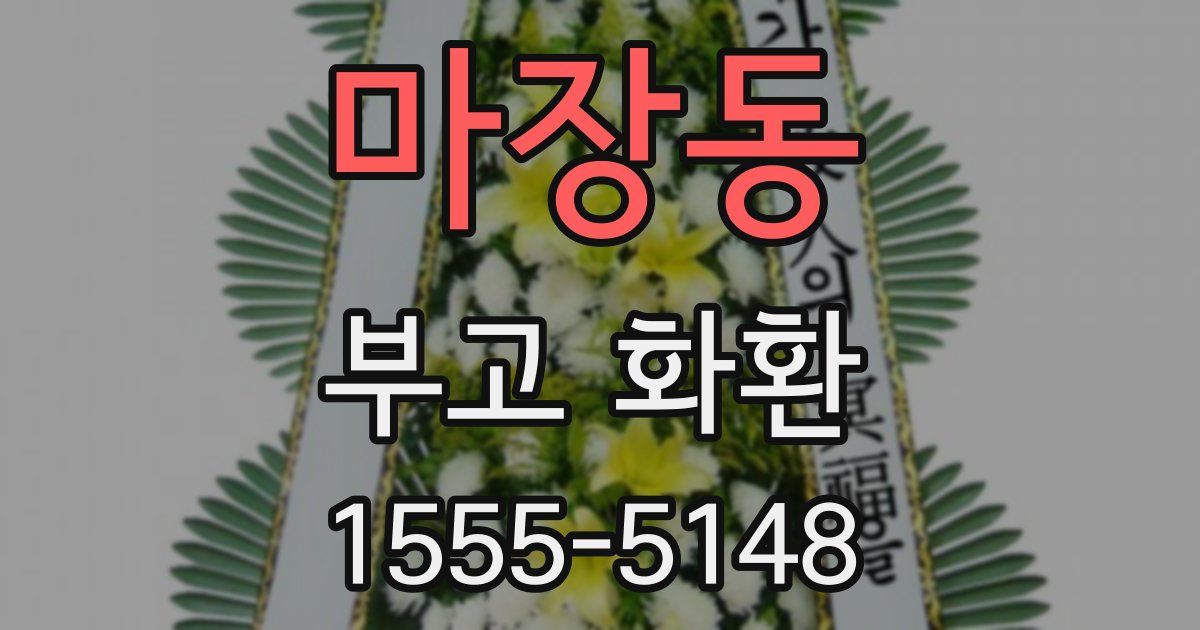 마장동 부고 화환