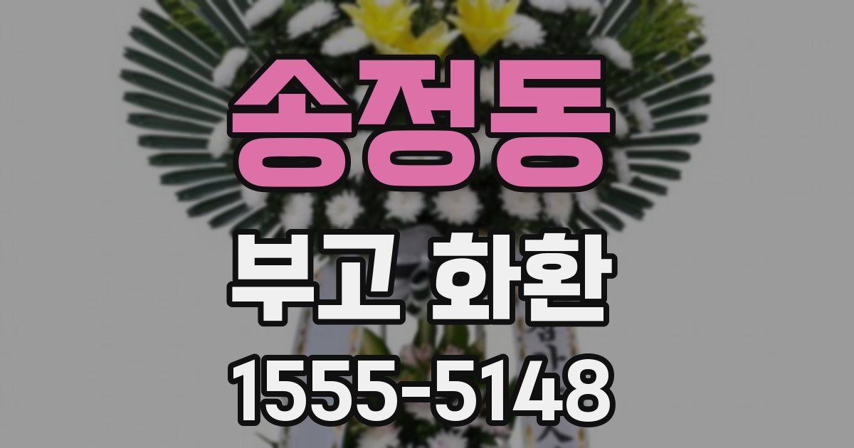 송정동 부고 화환