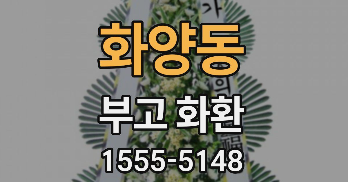 화양동 부고 화환