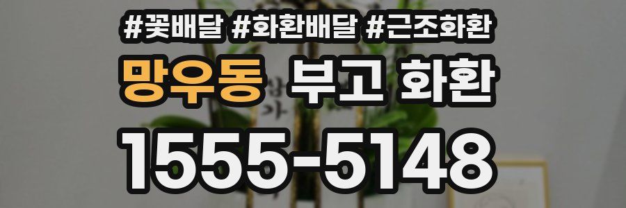 망우동 부고 화환
