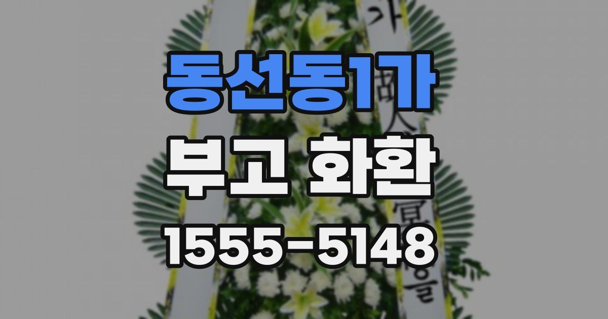 동선동1가 부고 화환