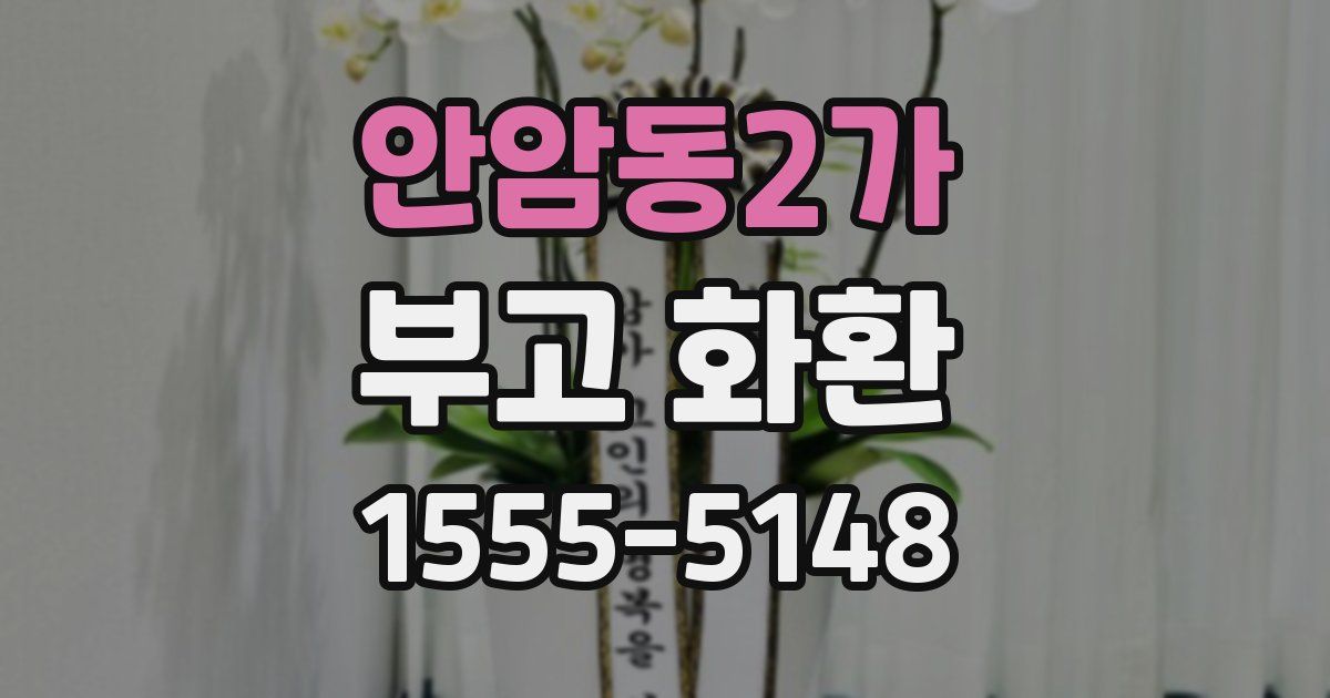 안암동2가 부고 화환