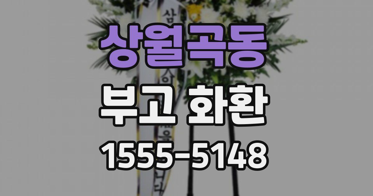상월곡동 부고 화환