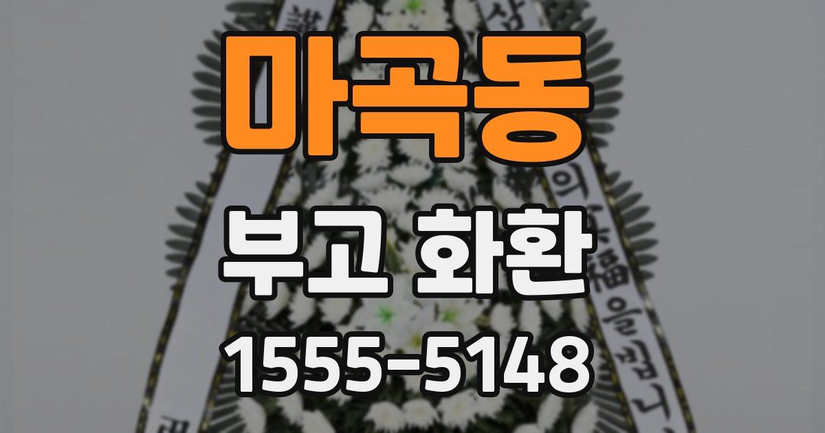 마곡동 부고 화환