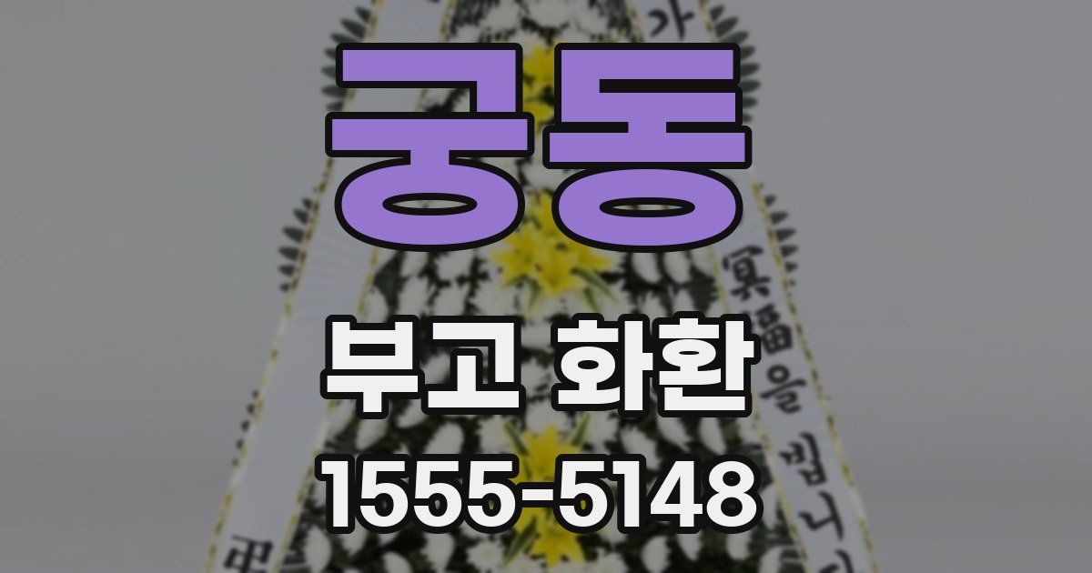 궁동 부고 화환