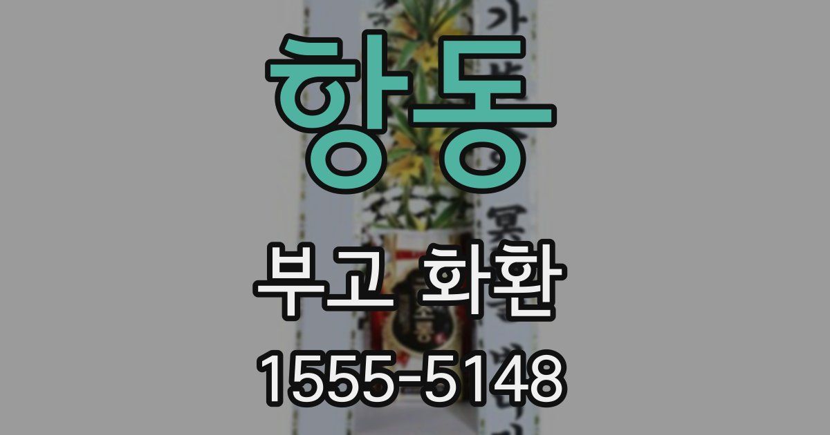 항동 부고 화환