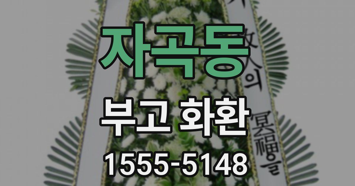 자곡동 부고 화환