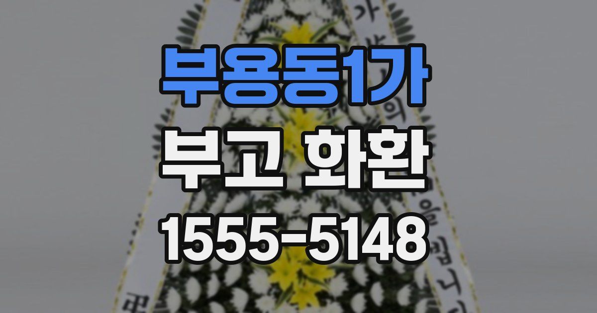 부용동1가 부고 화환
