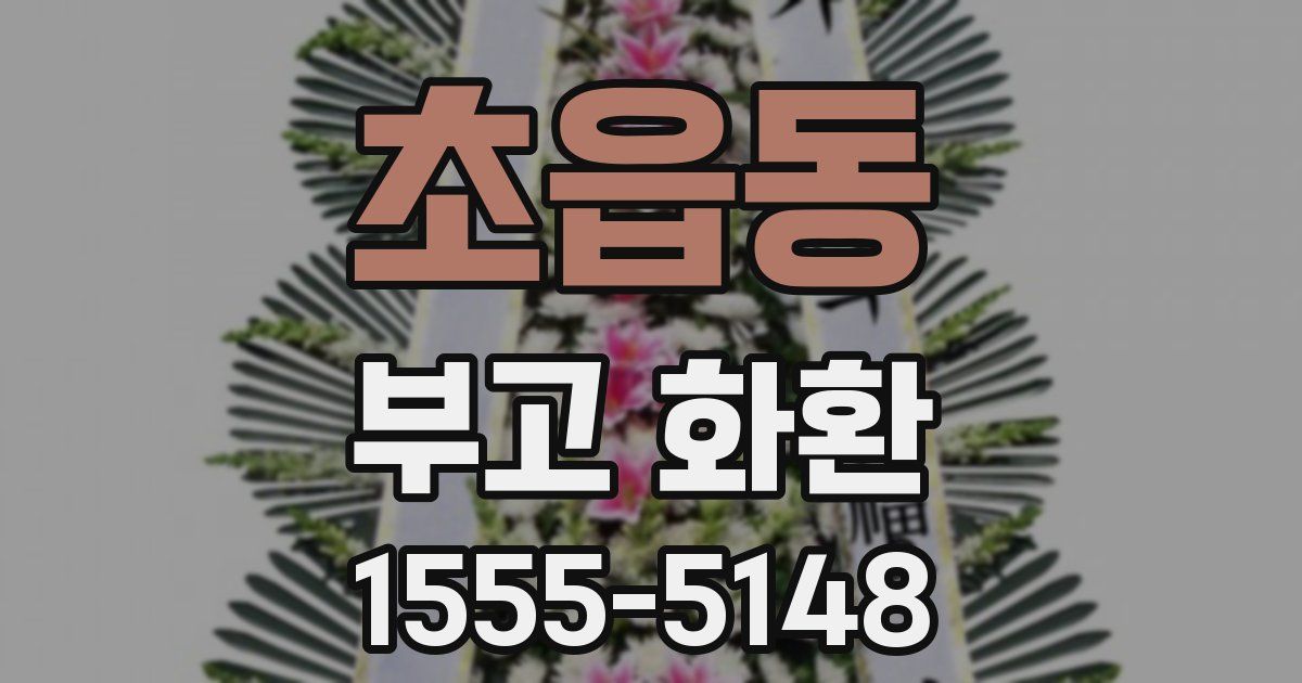 초읍동 부고 화환