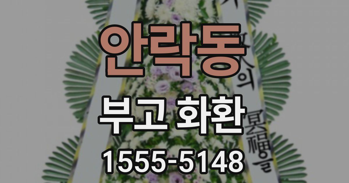 안락동 부고 화환