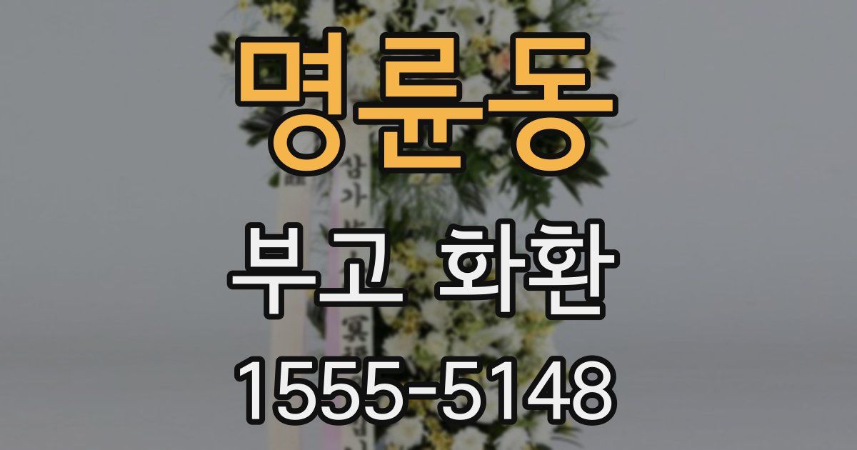 명륜동 부고 화환