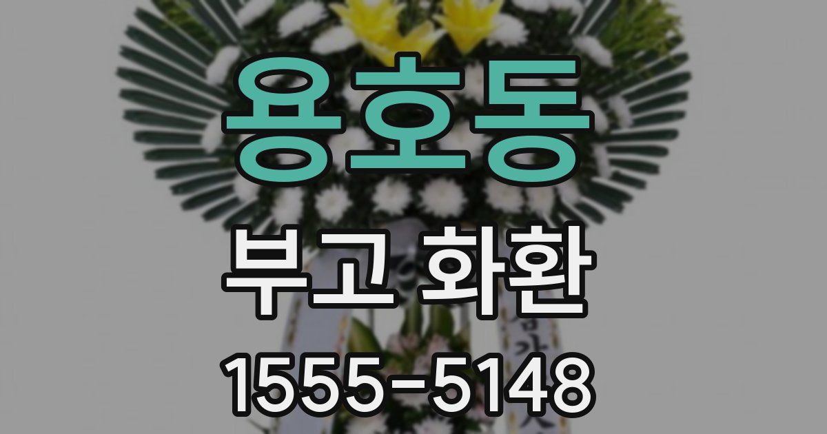 용호동 부고 화환