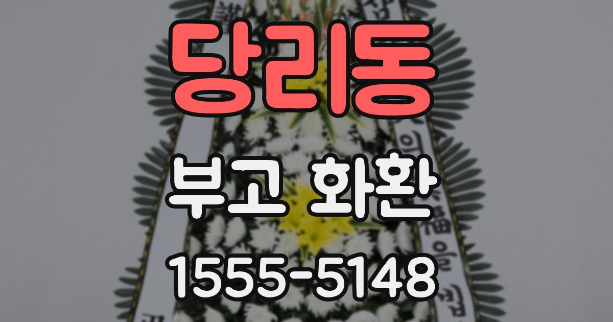 당리동 부고 화환