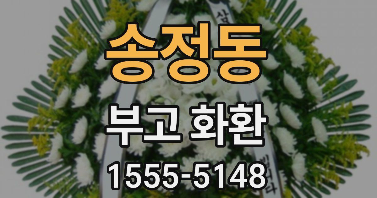 송정동 부고 화환