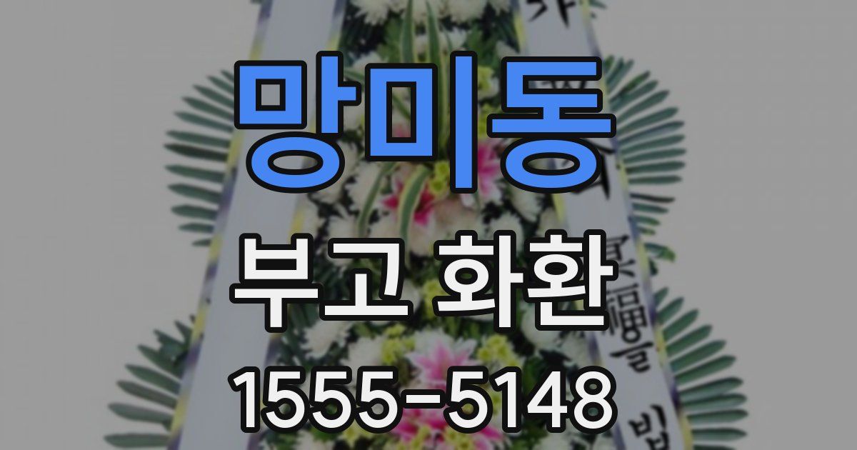 망미동 부고 화환