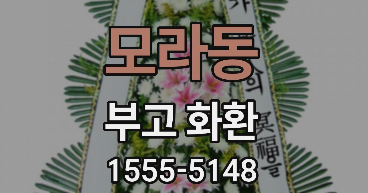 모라동 부고 화환