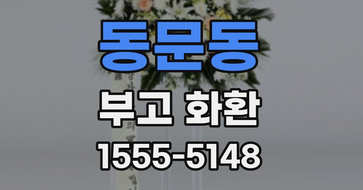 동문동 부고 화환