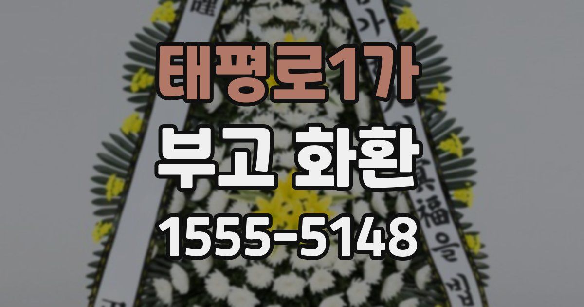 태평로1가 부고 화환