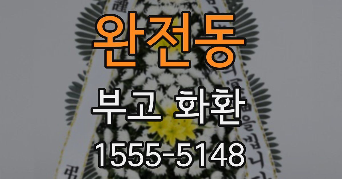 완전동 부고 화환