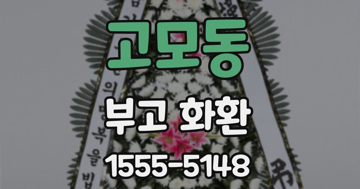 고모동 부고 화환