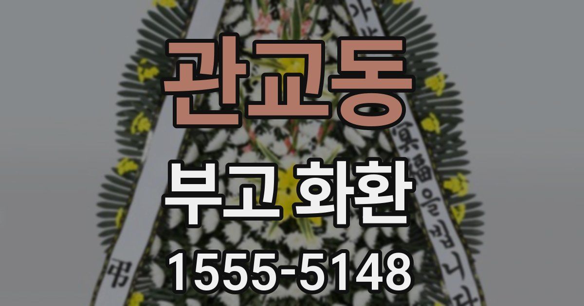 관교동 부고 화환