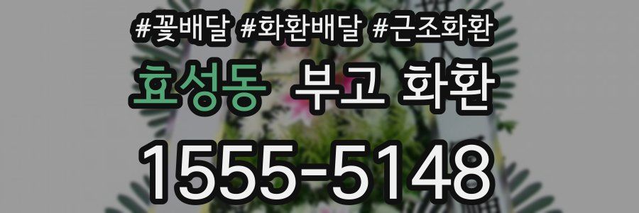 효성동 부고 화환