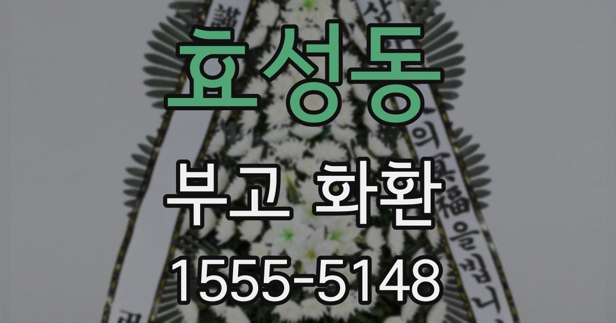 효성동 부고 화환