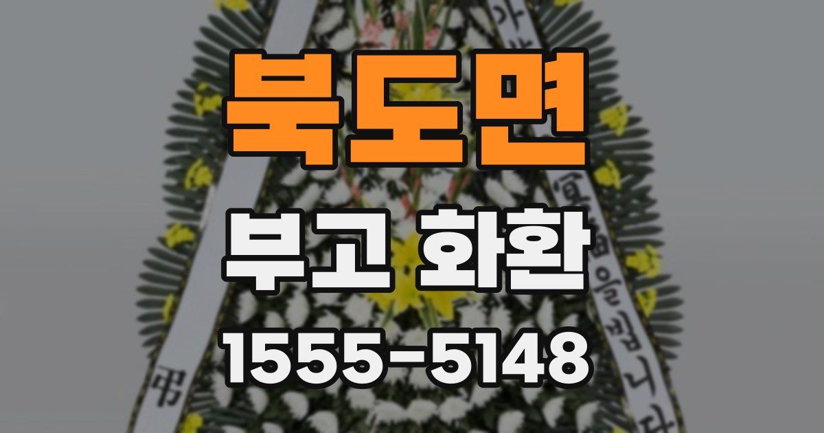북도면 부고 화환