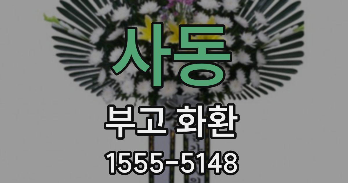 사동 부고 화환