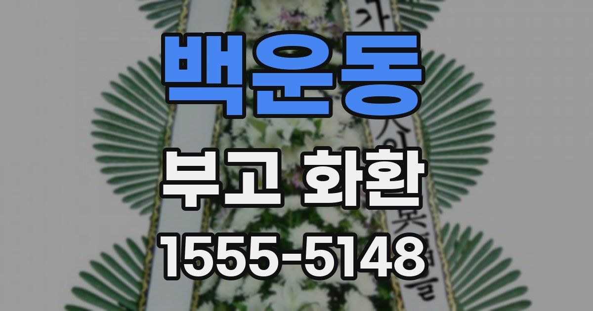 백운동 부고 화환