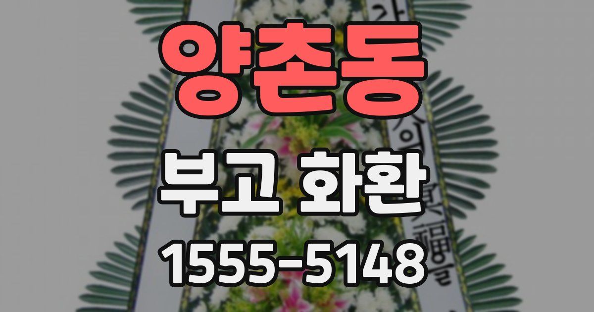 양촌동 부고 화환