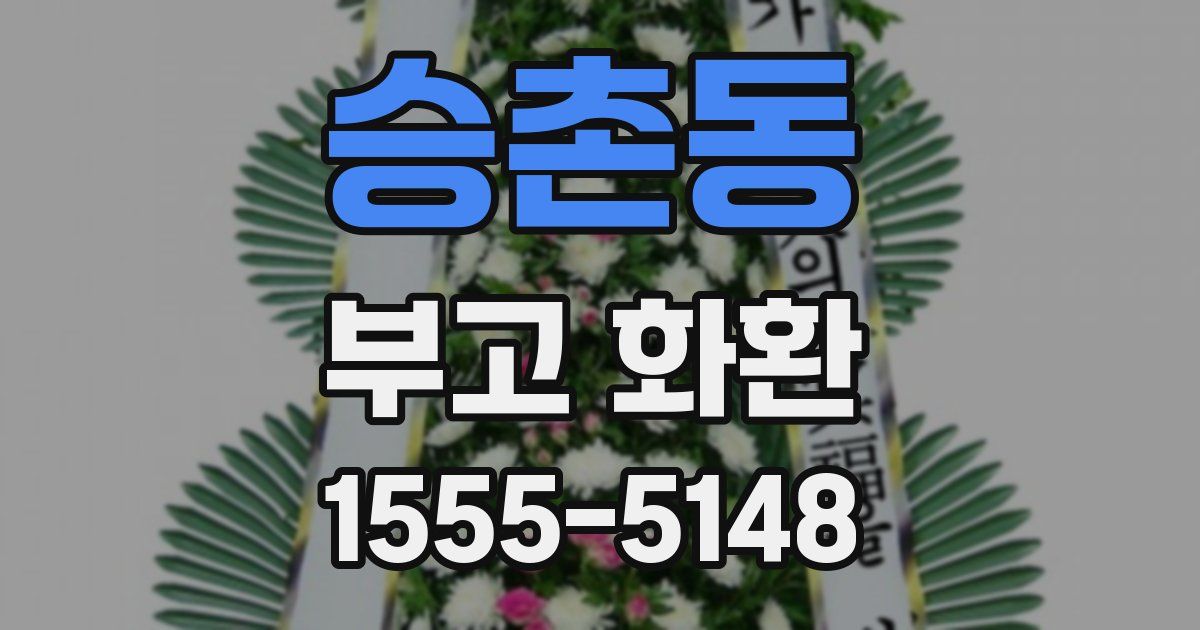 승촌동 부고 화환